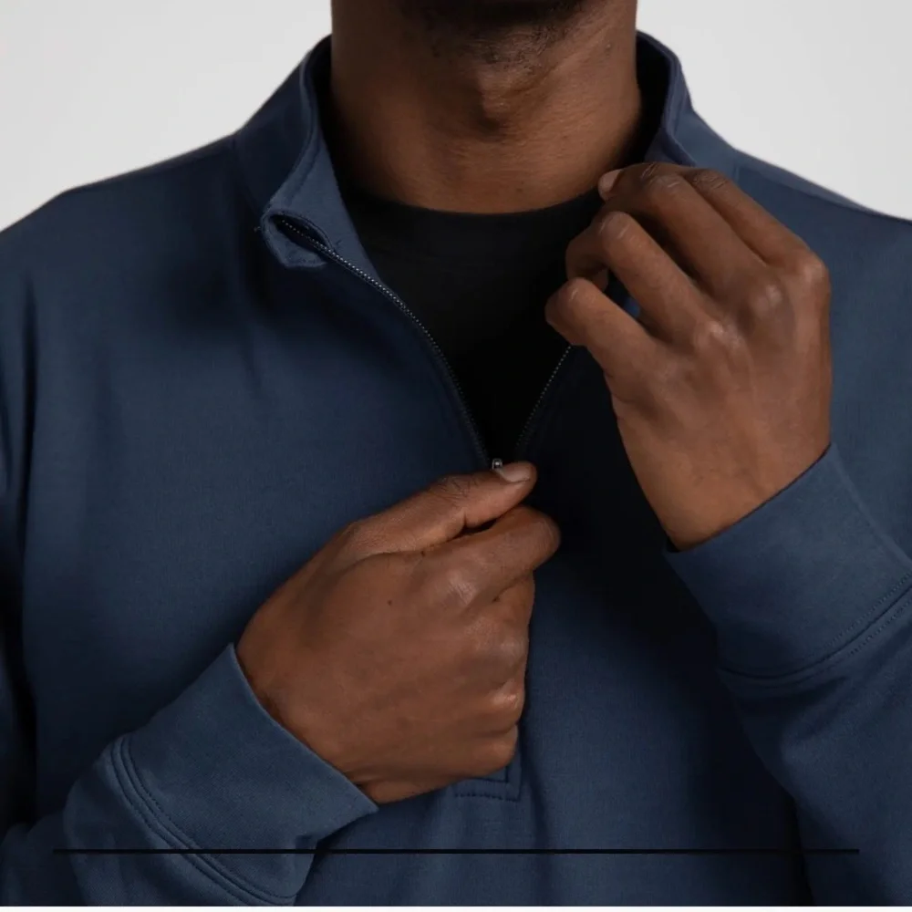True Linkswear - All Day Quarter Zip Navy Blue Sweatshirt - Size XXL